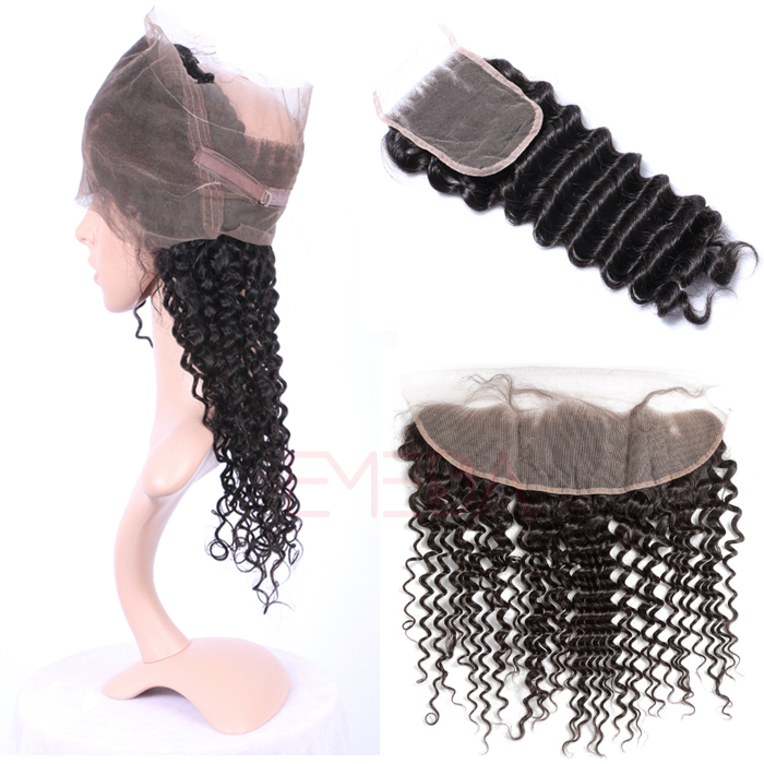 EMEDA Virgin  Malaysian Hair Deep Curly Natural human Hair Weave Bundles HW036